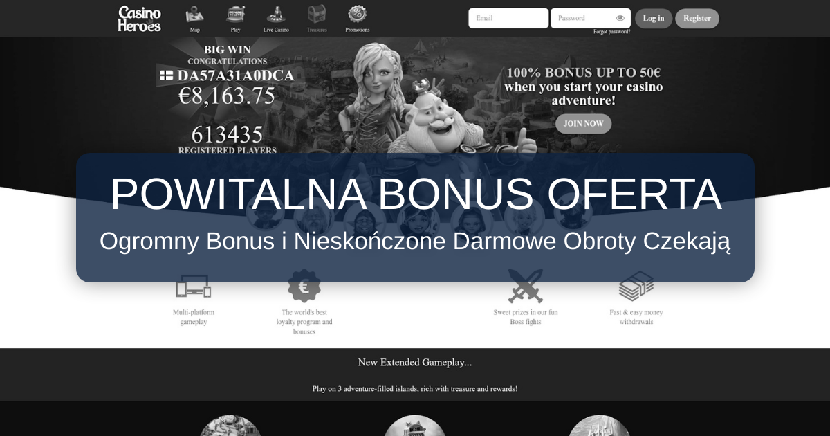 Casino Heroes welcome bonus